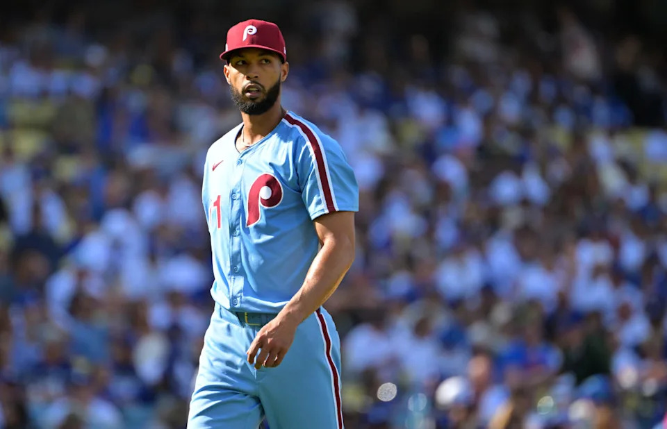 Philadelphia Phillies pitcher Cristopher Sanchez (61)© Jayne Kamin-Oncea-Imagn Images