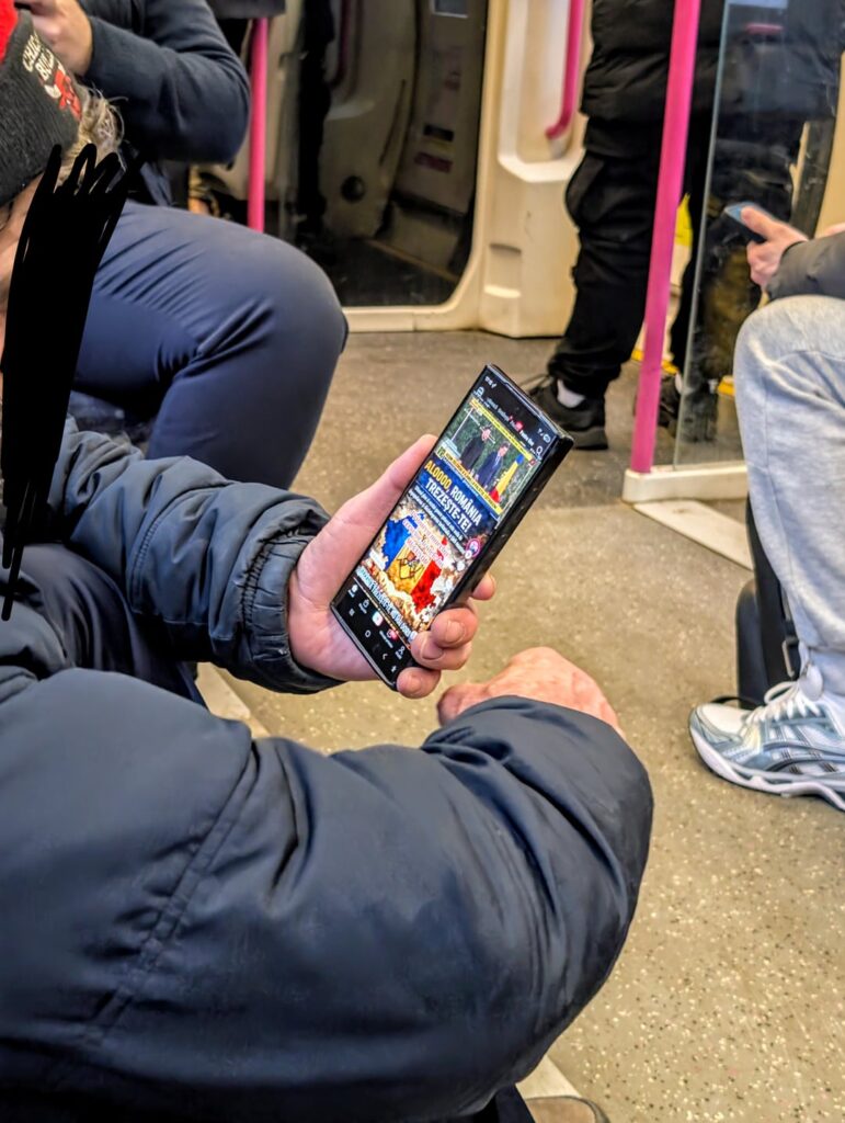 I came across a specimen on the train in London