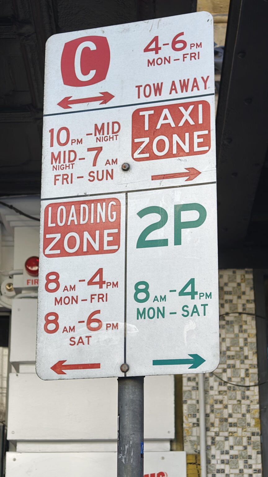 I'm okay to park to the right of this sign after 6pm, yeah?