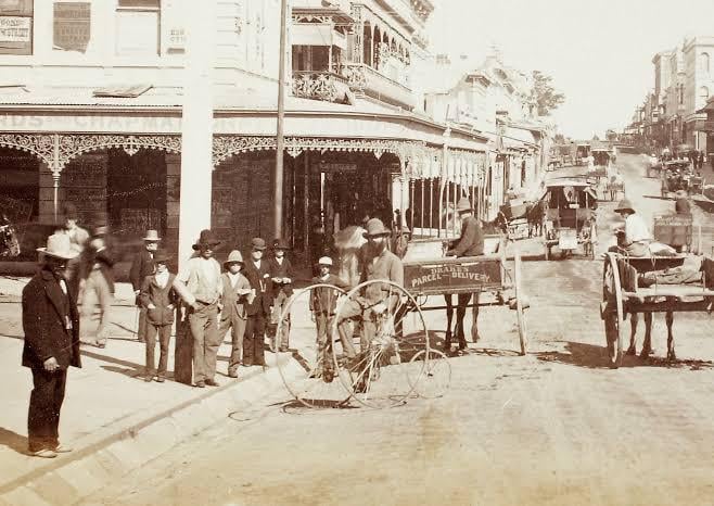 Brisbane 1882. 2 shillings (50c) gets you a decent feed at the pub