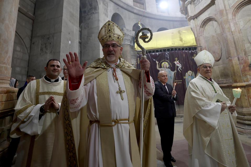 Jerusalem, Holy Sepulcher prohibited in Pizzaballa and Ielpo. They were prevented from celebrating Palm Sunday Mass in the Church of the Holy Sepulchre