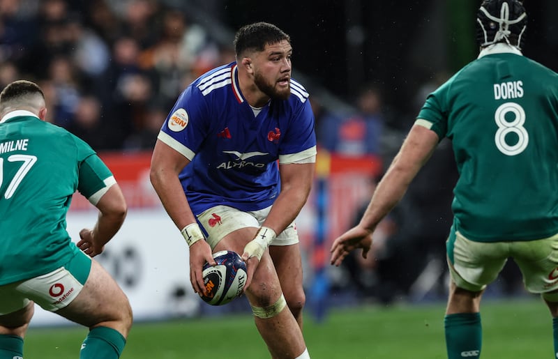 France's Emmanuel Meafou is extraordinarily effective. Photograph: Billy Stickland/Inpho