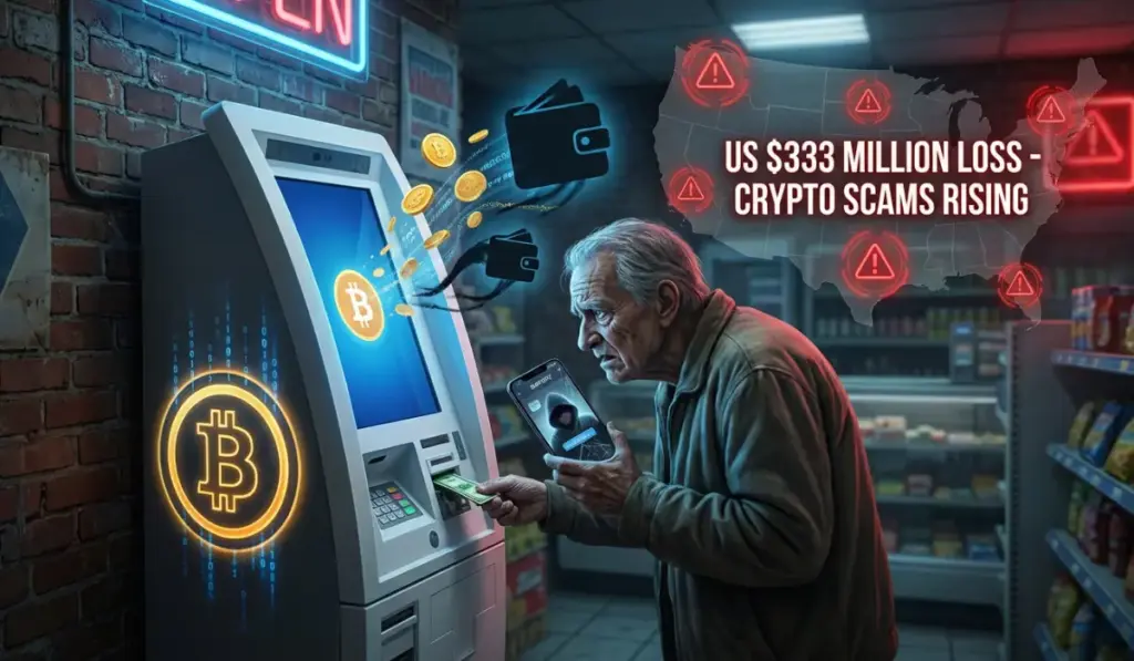 Crypto ATM Scams Spike, $333 Million Lost in US