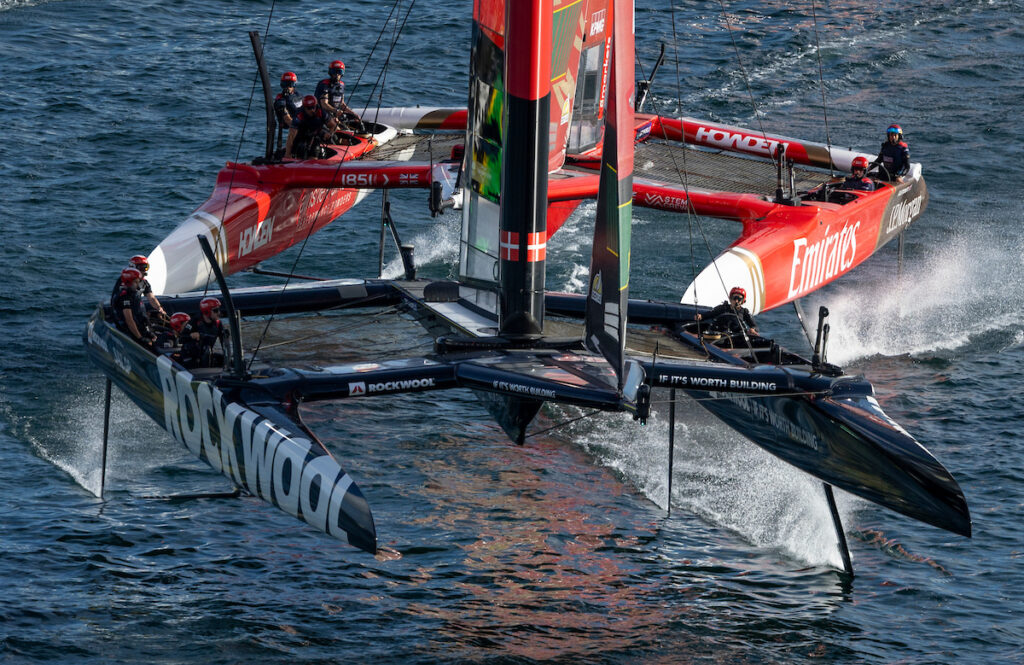 Denmark time it right as the Harbour tilts the script in the final fleet race in Sydney SailGP