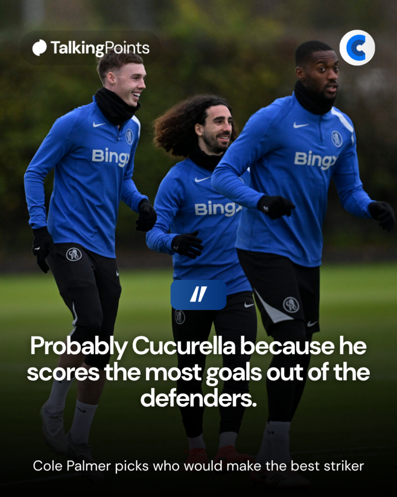 Cole Palmer picks Marc Cucurella as a striker