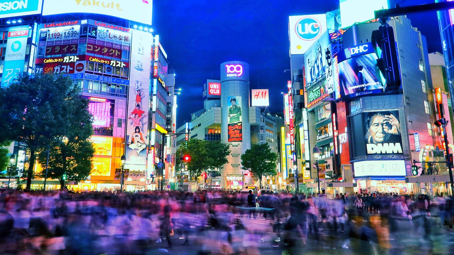 Tokyo Drift Filming location-TOKYO, JAPAN - OCTOBER 25: (EDITORS NOTE: This image was processed using digital filters) A view of the Shibuya Crossing is seen in Tokyo city ahead of Round 5 of the Gran Turismo World Tour 2019 on October 24, 2019 in Tokyo, Japan.