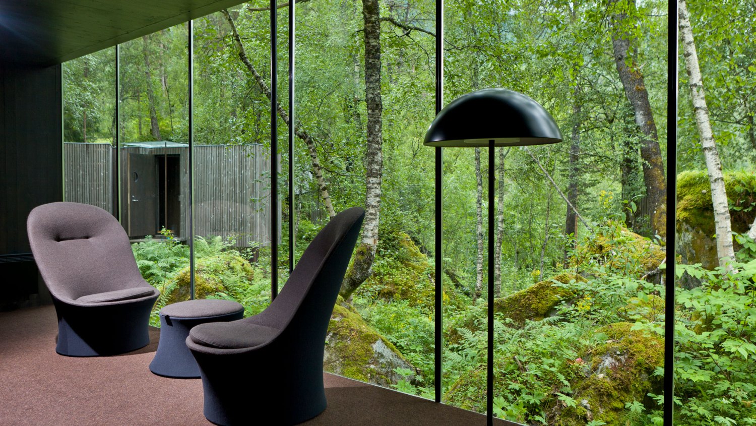 Filming location for Succession-Juvet Landscape Hotel, Valldal, Norway