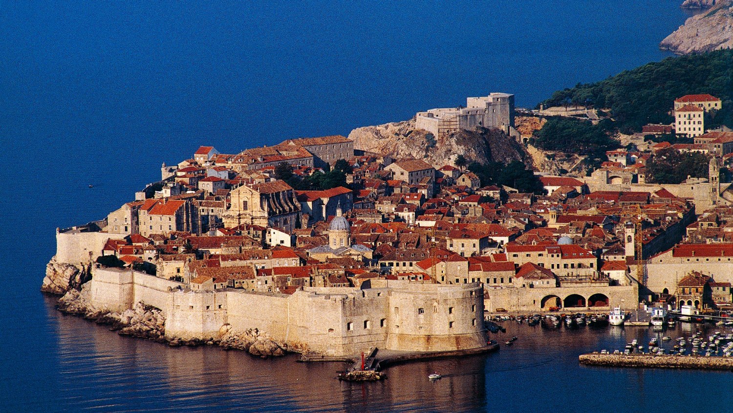 Game of Thrones Filming Location-Aerial view of the Old City of Dubrovnik, Dalmatia. CROATIA - MARCH 18: Aerial view of the Old City of Dubrovnik (Ragusa) (UNESCO World Heritage List, 1979), Dalmatia, Croatia.