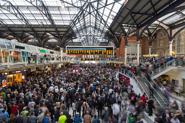 Rush hour at Liverpool Street Station/ London (UK)