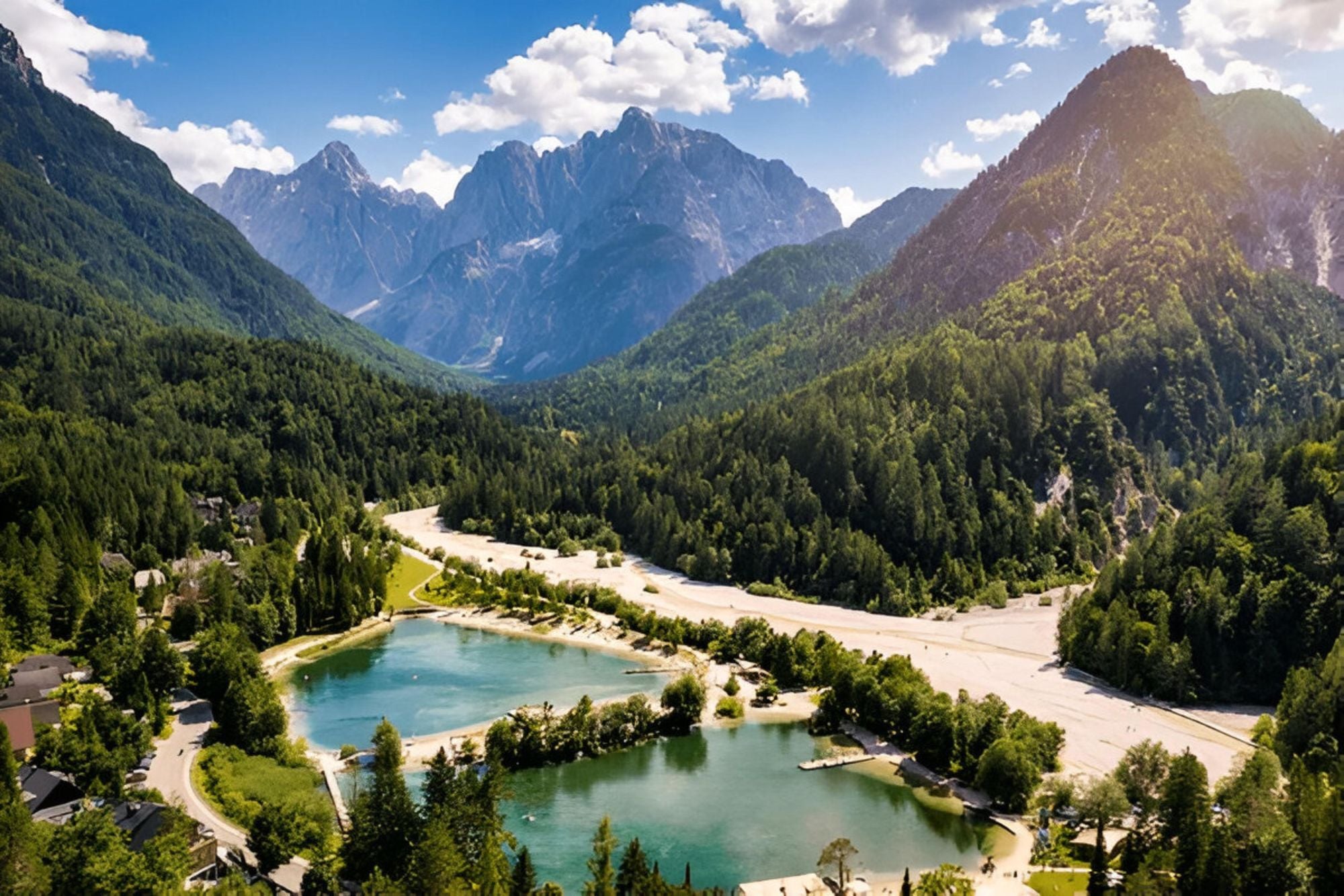 The summer landscape around Jasna lake, Kranjska Gora, Slovenia. Photo: Getty