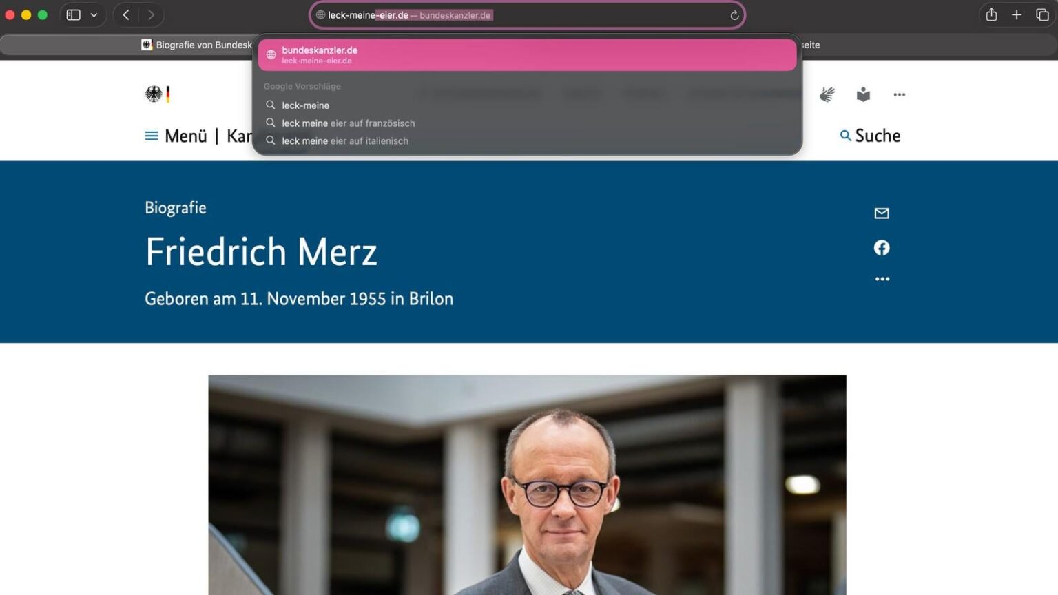 “Lick my balls”: A slippery domain leads to Friedrich Merz