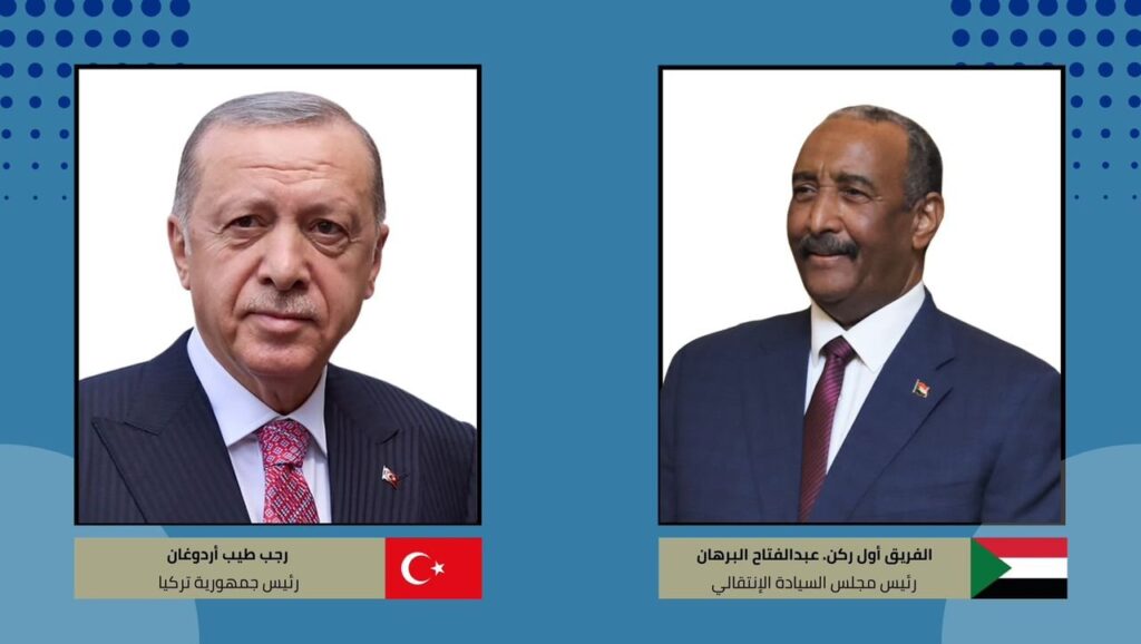 Burhan Calls Erdogan to Reaffirm Sudan's Support for Turkey
