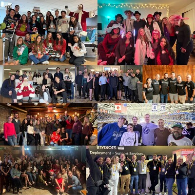 Invisors teammates celebrating our accomplishments