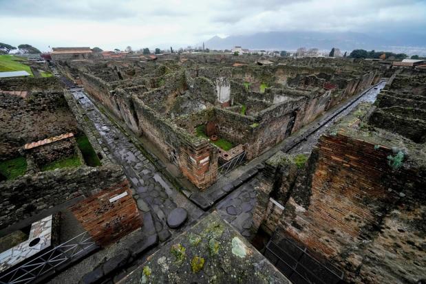 A view of the Pompeii Archeological Park, near Naples, southern Italy.