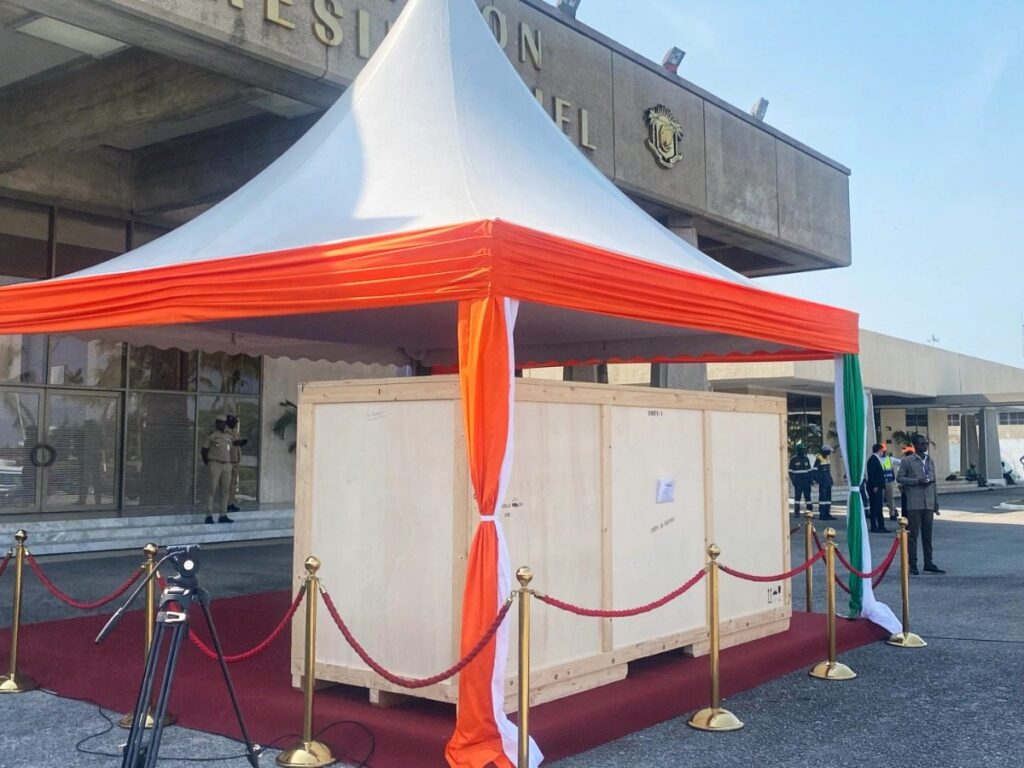 France returns the sacred Djidji Ayôkwé drum to Ivory Coast, over a century after it was seized by colonial authorities in 1916.