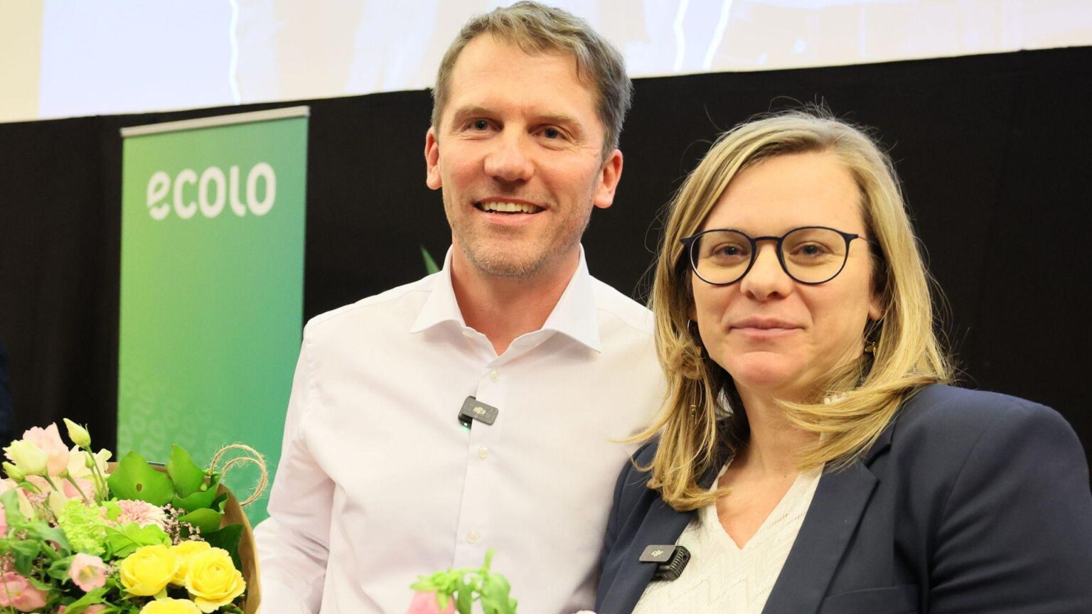 Marie-Coline Leroy and Gilles Vanden Burre are the new presidents of Ecolo