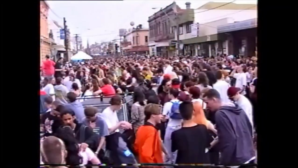 Original raw footage from Street Rave 6 – Brunswick Street, Melbourne