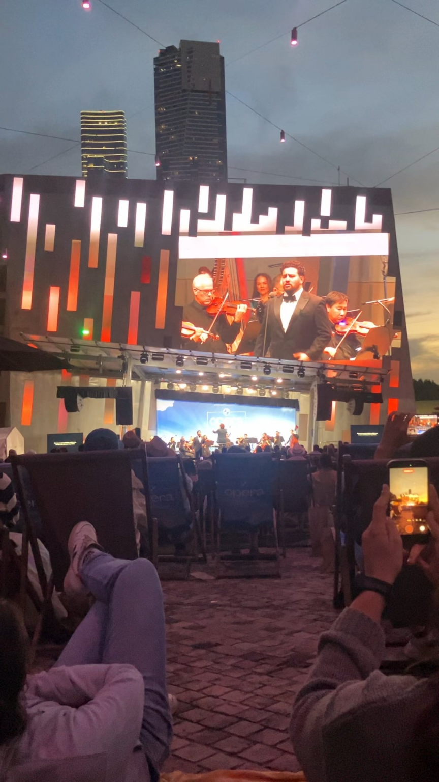 Fed Square Opera concert tonight - I love this city