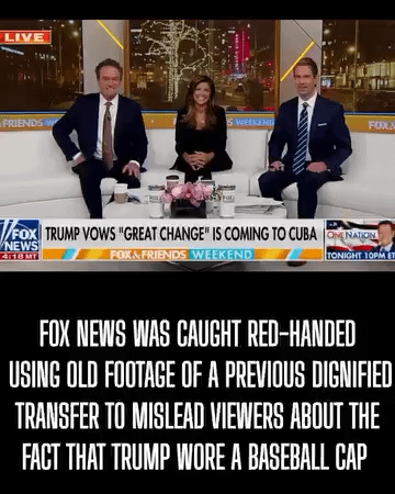 Fox News used an older dignified transfer to hide the fact that Trump kept his baseball cap on during the ceremony