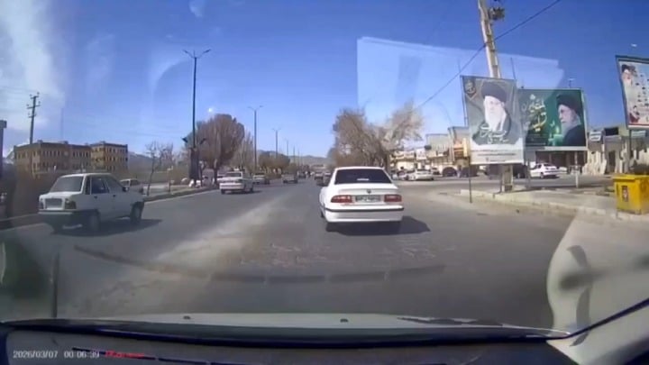 Airstrike Recorded By Iranian Dash Cam A civilian motorists managed to inadvertently record a US or Israeli airstrike in Tehran.