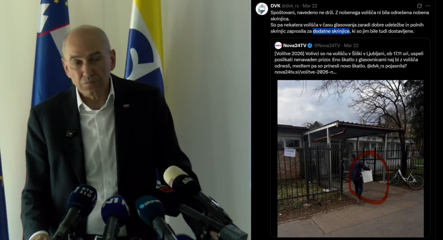 Janša lies about DVK's response to fake news
