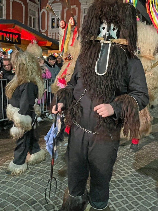 The Kurents' companions are devils, such as this one in Ptuj. (Photo by Norma Meyer)