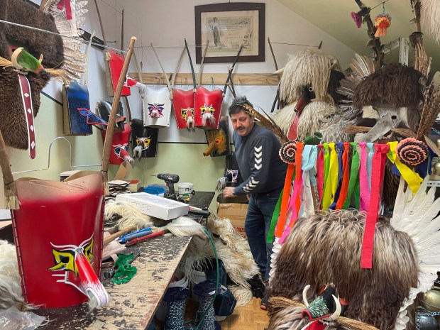 Marko Klinc is one of the few creators of Kurent outfits, an exceptional form of art. (Photo by Norma Meyer)