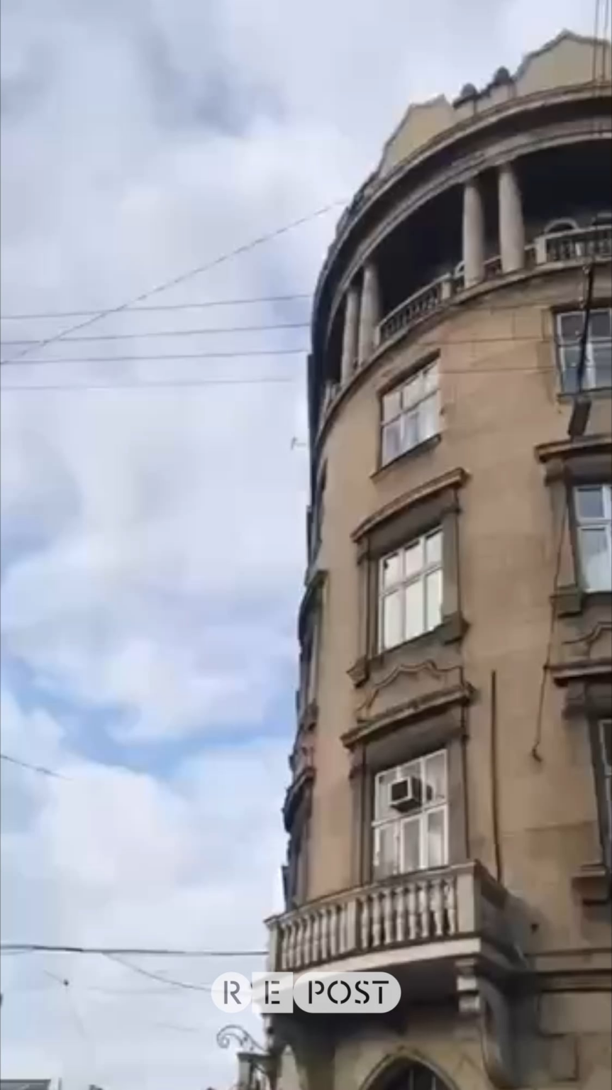 The Russian army carried out a drone strike on a residential building in the center of Lviv.