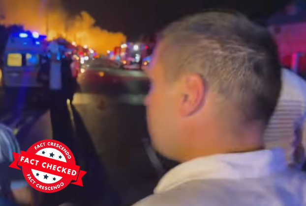 Old video of an explosion at the LPG station in Romania shared as Iranian missile attack on Israel during a live overnight broadcast