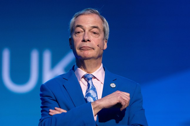 LONDON, UNITED KINGDOM - FEBRUARY 17: Nigel Farage answers questions from the media during the Reform UK Shadow Cabinet announcement at the party??s conference in London, United Kingdom on February 17, 2026. (Photo by Thomas Krych/Anadolu via Getty Images)