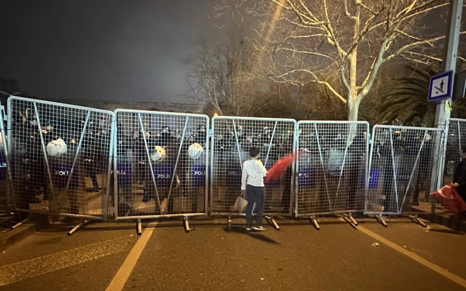 Two people detained during the March 19 protest were arrested