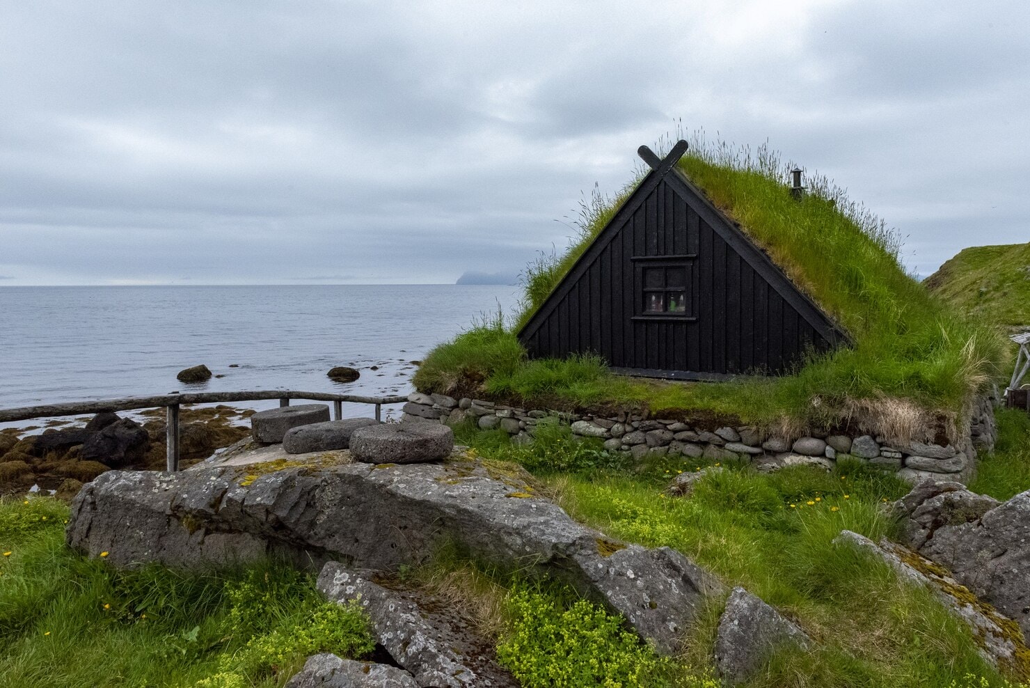 Scandinavia eco-friendly travel: Nature is a treated like a relative  fishing village with grass-roofed homes and fish drying racks