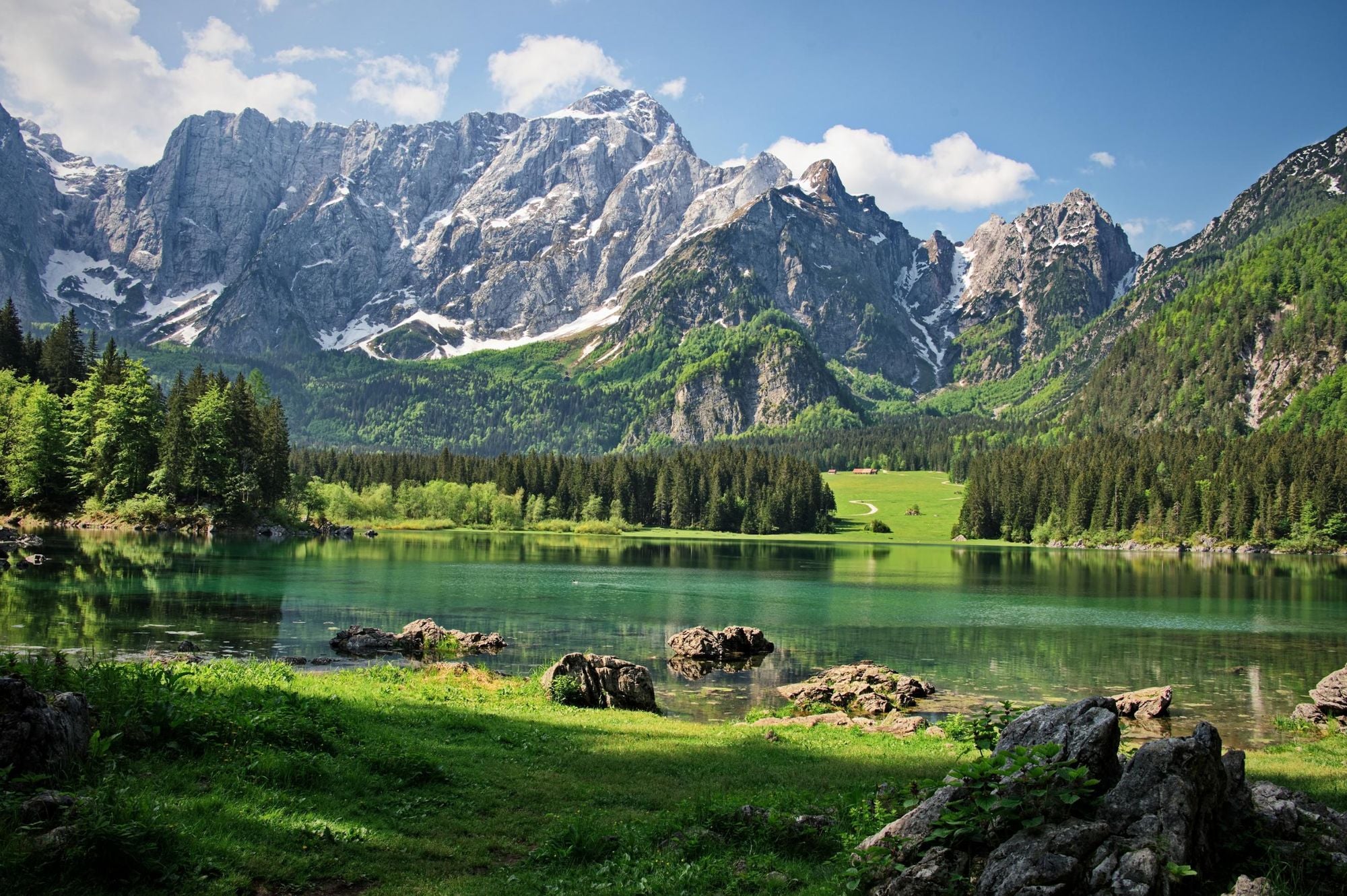 Another view of Laghi di Fusine, a stunning site on the Circular Trail. Photo: Getty