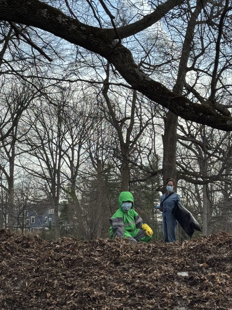 residents clear snow from essex park in montclair
