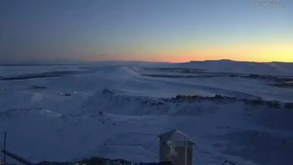 Magma accumulation beneath Svartsengi now largest since eruption sequence began, Iceland The eruption site as they appeared in a webcam located in Þorbjörn in the morning of October 20, 2025