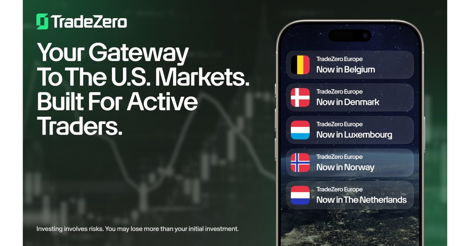 TradeZero Expands European Presence into Belgium, Luxembourg, Norway, and Denmark