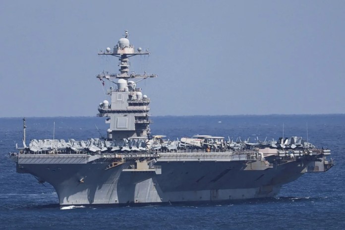 USS Gerald R. Ford aircraft carrier of the U.S Navy