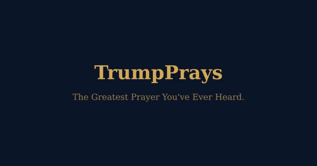 Does Norway like Trump?.. Stupid question, of course you do! I built a website where you can ask Trump to say a personal prayer for you.. you choose the topic ;)