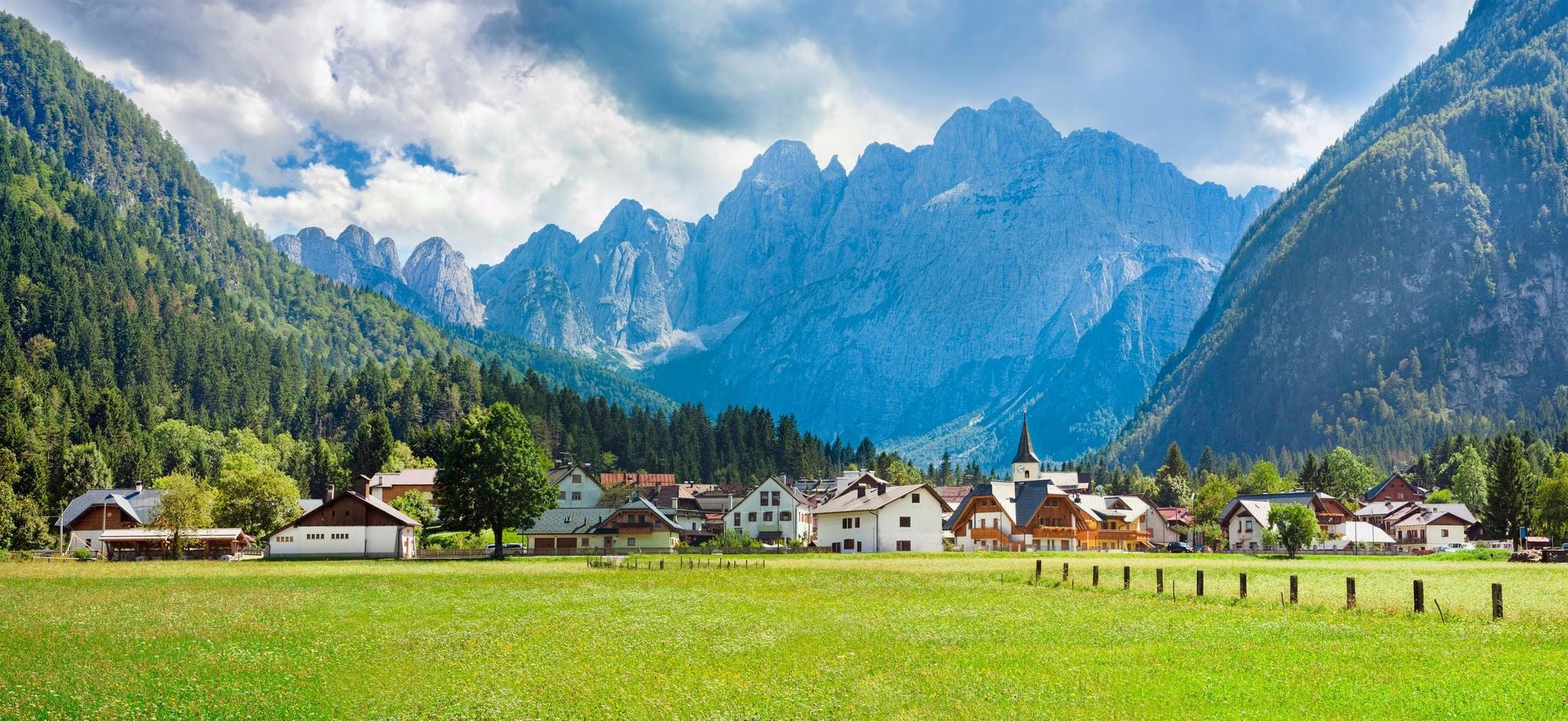 The alpine mountain town of Valbruna in Italy. Photo: Getty