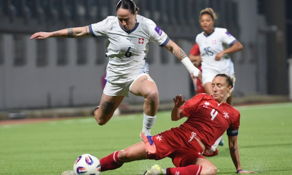 Malta women fall to Switzerland despite improved display in World Cup qualifier
