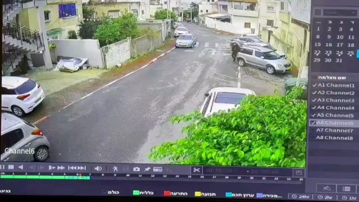 Iranian cluster munition impacting Israel today morning