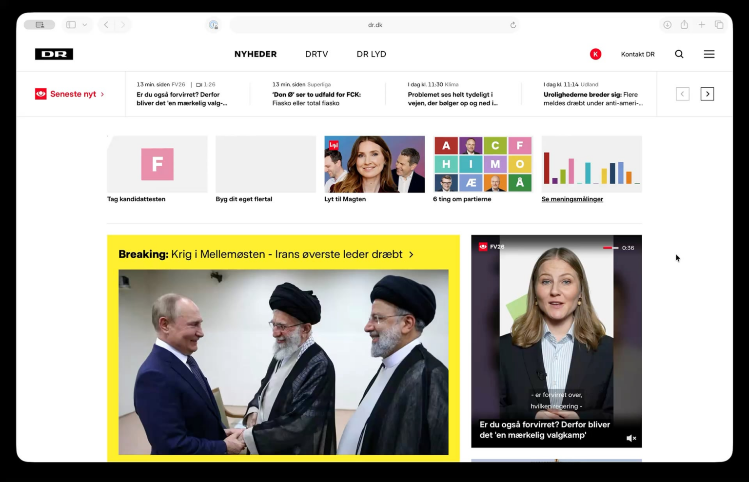 DR.dk is now only missing an "under construction" gif to look like a website from the 90s.