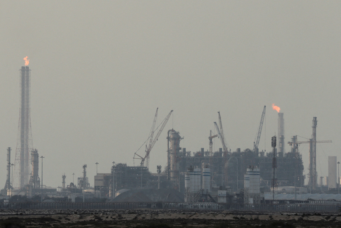 QatarEnergy's liquefied natural gas (LNG) production facilities in Ras Laffan Industrial City, Qatar, is seen on March 2 amid the Iran war. [REUTERS/YONHAP]