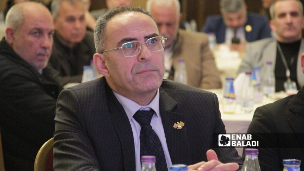 Syria’s Agriculture Minister to Enab Baladi: Ministry adopts “smart support” Syrian Agriculture Minister Amjad Badr during the Cotton Conference in Aleppo, March 26, 2026 (Enab Baladi)