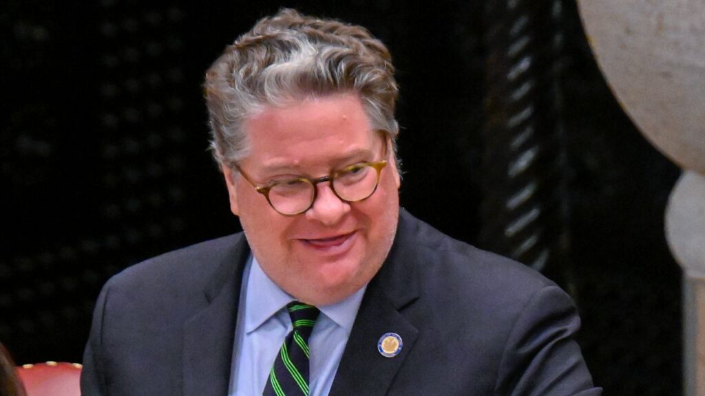 Senate EnCon chair signals Hochul likely to win CLCPA change State Sen. Peter Harckham, D-Carmel, is seen in the Senate Chamber at the state Capitol, Friday, April 8, 2022, in Albany, N.Y. (AP Photo/Hans Pennink)