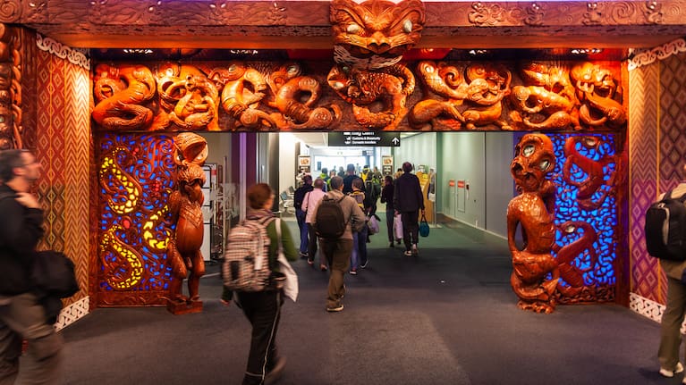 Auckland International Airport arrivals gate (file image).