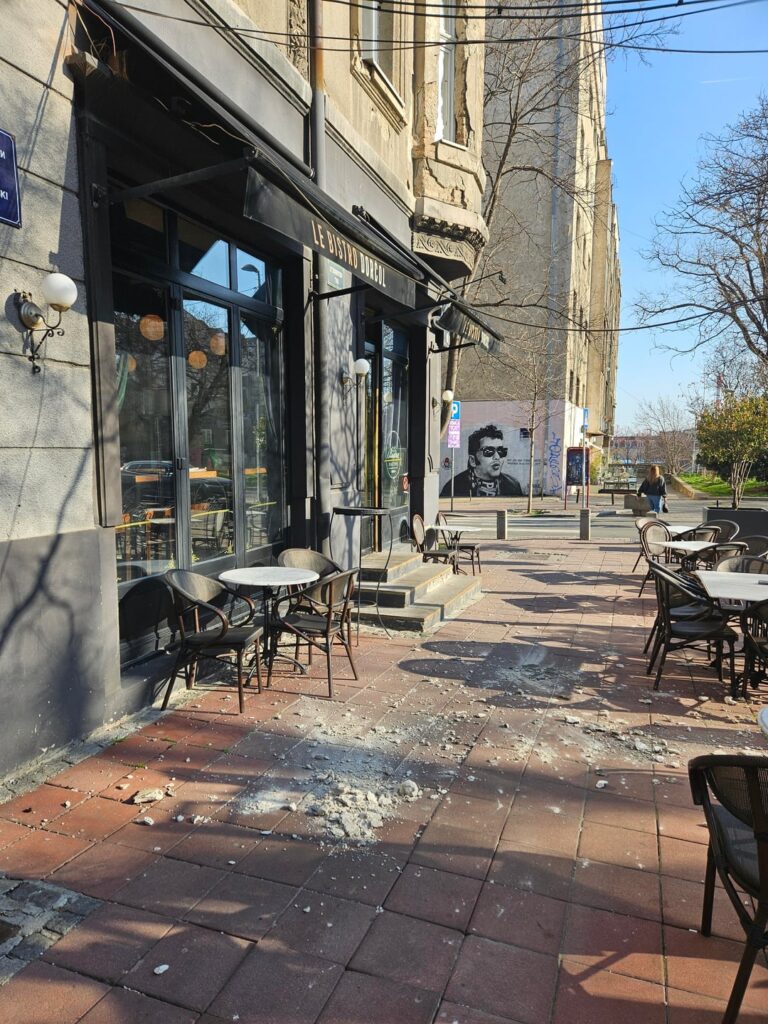 Beautiful facades fall through the city