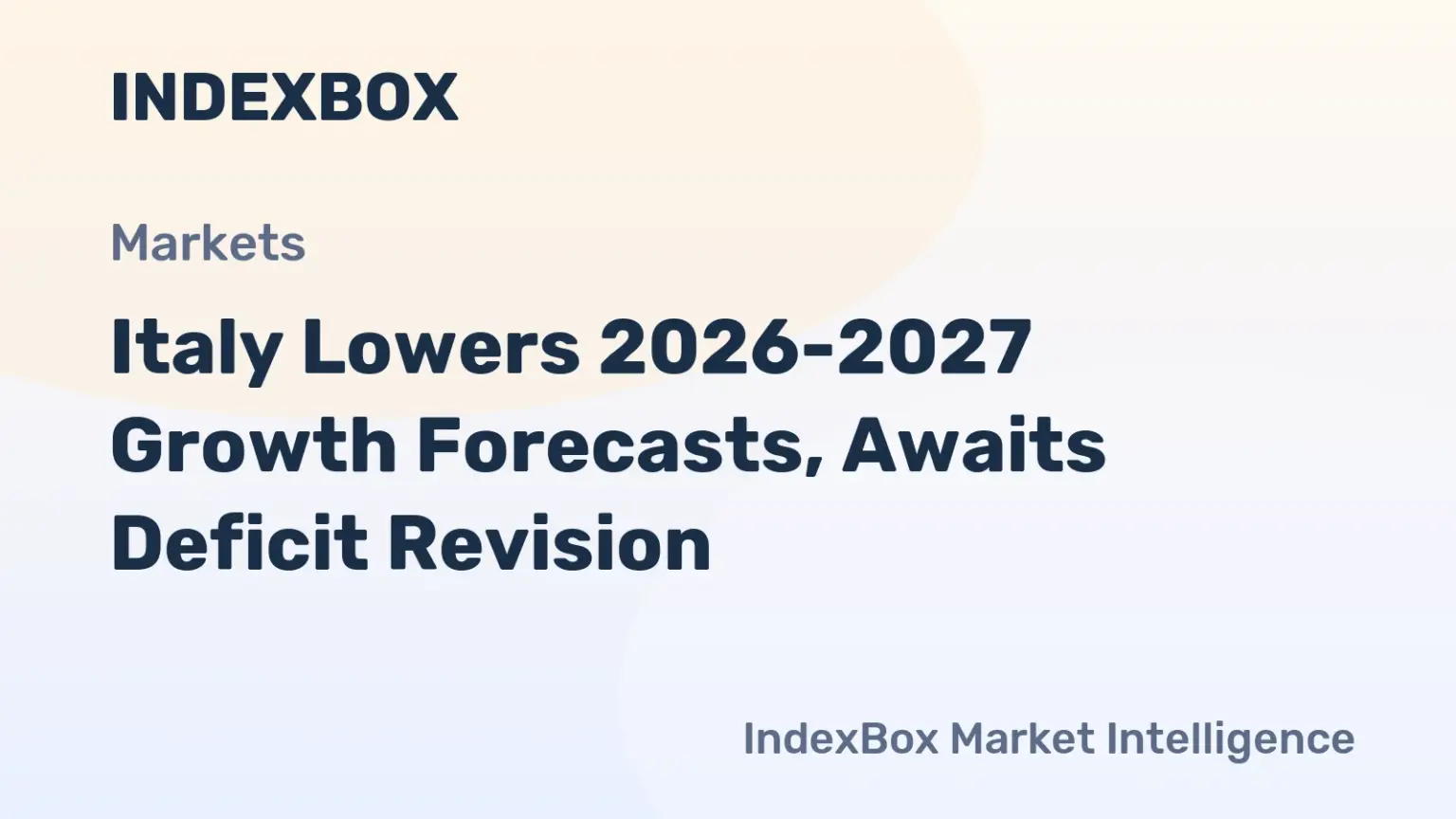 Italy Cuts Economic Growth Forecast for 2026, Eyes Early Exit from EU Deficit Procedure - News and Statistics