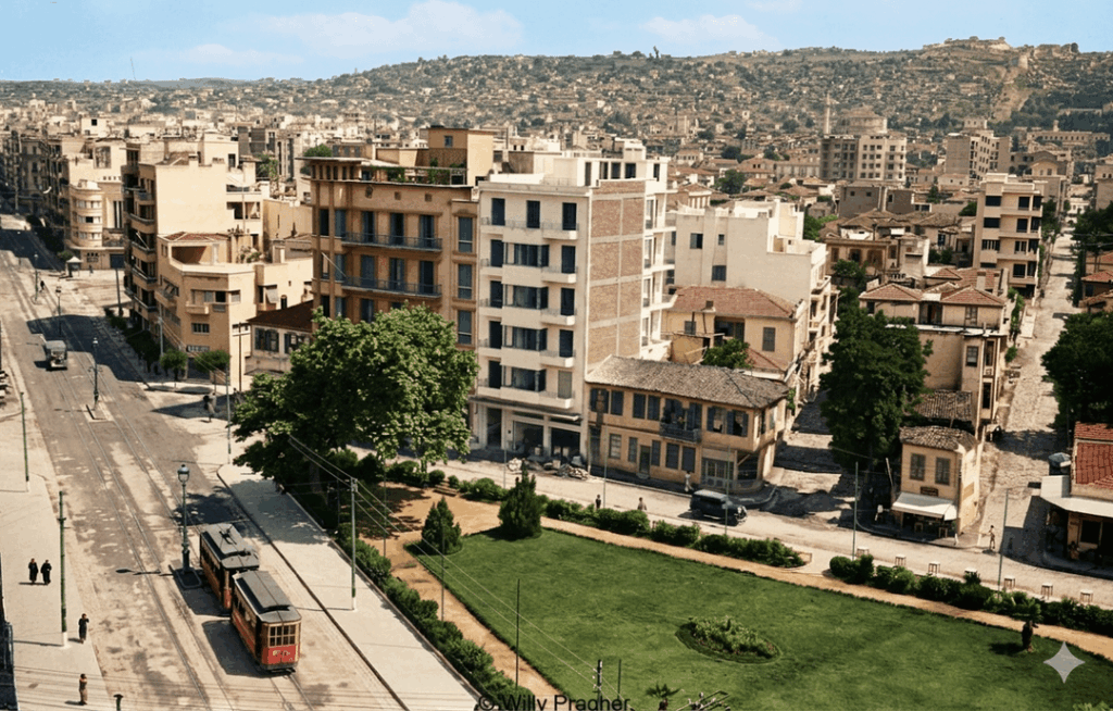 Thessaloniki from the White Tower, 1937, painted