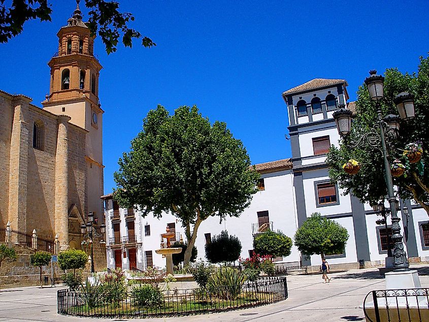 Plaza Mayor in Baza, Granada, Spain